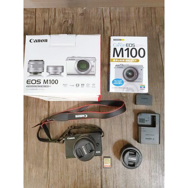 Canon EOS M100 ダブルレンズキット ブラック黒 (税込) スマホ/家電