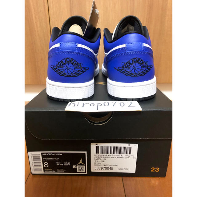 NIKE(ナイキ)のAIR JORDAN 1 LOW GAME ROYAL 26.0cm メンズの靴/シューズ(スニーカー)の商品写真