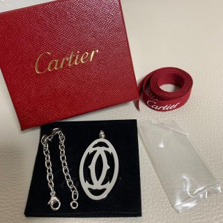 カルティエ(Cartier)のカルティエ 2C ロゴ キーリング ペンダント トップ(ネックレス)