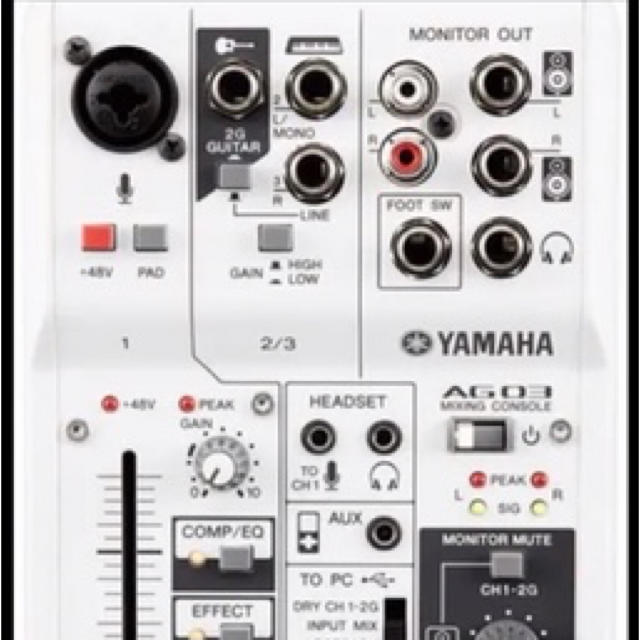 ヤマハ(ヤマハ)の新品 送料込 ヤマハ AG03 ウェブミキサー オーディオインターフェース 楽器のDTM/DAW(オーディオインターフェイス)の商品写真