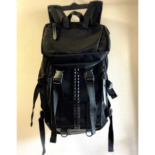 エルエイチピー(LHP)の【大容量】L.H.P バックパック スタッズ付きリュック 黒 BLACK(バッグパック/リュック)