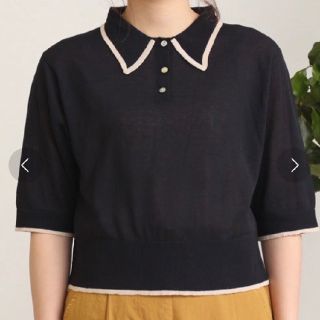 ドットアンドストライプスチャイルドウーマン(Dot&Stripes CHILDWOMAN)のドットアンドストライプス　ニットポロ(ポロシャツ)