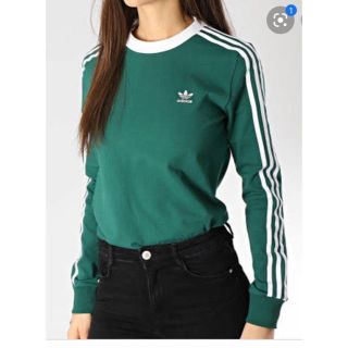 アディダス(adidas)のAdidas アディダス 3ストライプス 長袖 Tシャツ Mサイズ(Tシャツ/カットソー(七分/長袖))