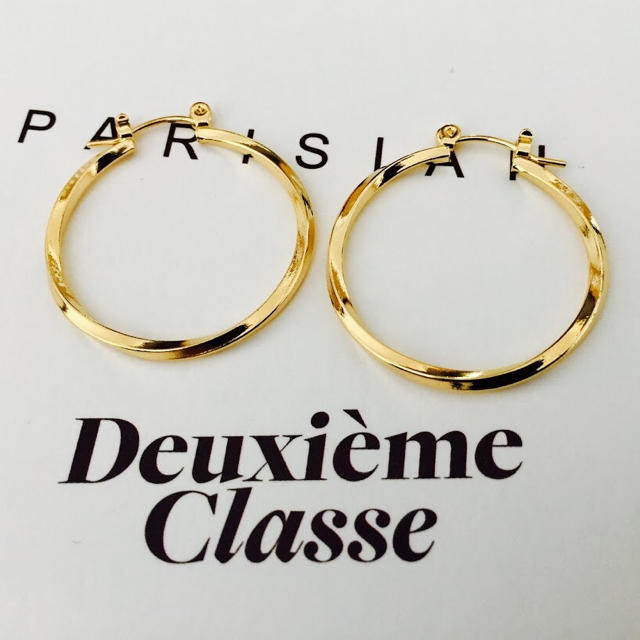 ★新品 DEUXIEME CLASSE ドゥーズィエムクラス ねじりフープピアス