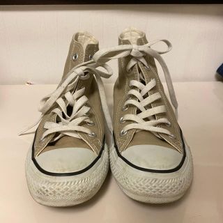 コンバース(CONVERSE)のコンバース　ベージュ　ハイカット　22.5(スニーカー)