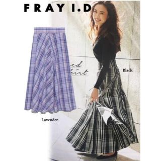 フレイアイディー(FRAY I.D)のFRAY I.D💖滝沢眞規子 着♡チェック柄フレアロングスカート(ロングスカート)