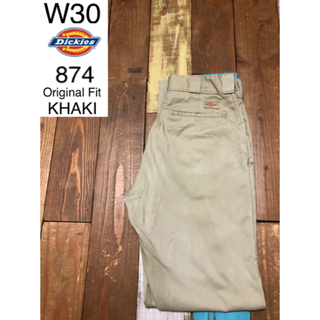 ディッキーズ(Dickies)の３０２５８　アメリカ 輸入 USED ディッキーズ　８７４　カーキ　W３０(ワークパンツ/カーゴパンツ)