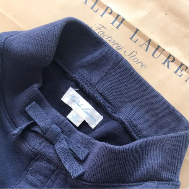 Ralph Lauren(ラルフローレン)の新品タグなし 60 6M ラルフローレン ジョガー パンツ 長スボン 裏起毛 紺 キッズ/ベビー/マタニティのベビー服(~85cm)(パンツ)の商品写真