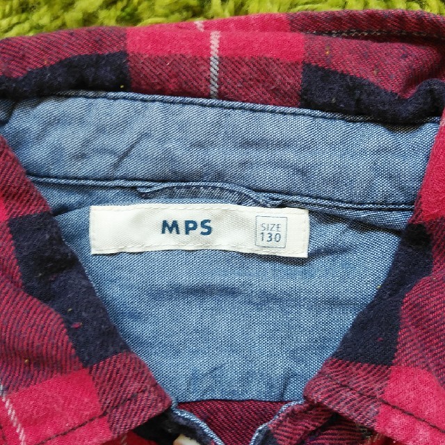 MPS(エムピーエス)のMPS 長袖 シャツ 130 ☆ ネルシャツ FO ユニクロ GU GAP キッズ/ベビー/マタニティのキッズ服男の子用(90cm~)(Tシャツ/カットソー)の商品写真