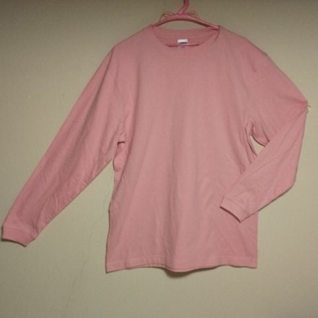 新品ヘビーウエイト！LIFEMAXミントピンク無地長袖Tシャツ(メンズXL) メンズのトップス(Tシャツ/カットソー(七分/長袖))の商品写真