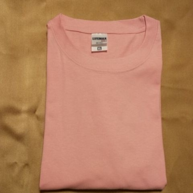 新品ヘビーウエイト！LIFEMAXミントピンク無地長袖Tシャツ(メンズXL) メンズのトップス(Tシャツ/カットソー(七分/長袖))の商品写真