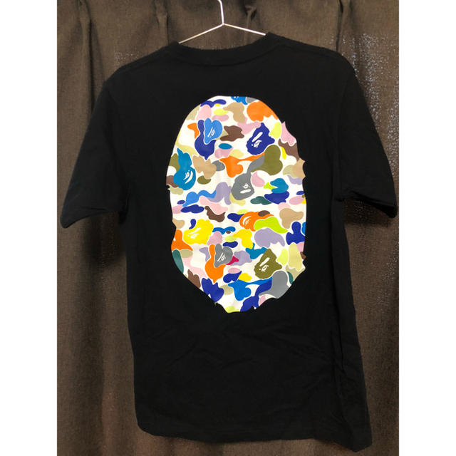 A BATHING APE(アベイシングエイプ)のA BATHING APE Tシャツ 半袖 黒 Sサイズ LOGO 迷彩 二枚 メンズのトップス(Tシャツ/カットソー(半袖/袖なし))の商品写真