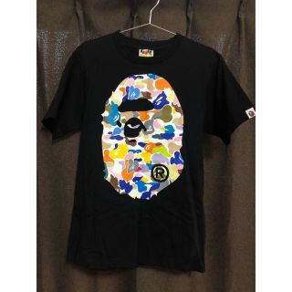 アベイシングエイプ(A BATHING APE)のA BATHING APE Tシャツ 半袖 黒 Sサイズ LOGO 迷彩 二枚(Tシャツ/カットソー(半袖/袖なし))