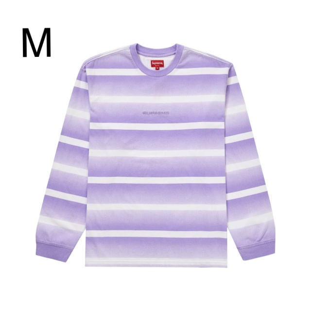 Supreme Fade Stripe L/S Top purple Mサイズ - Tシャツ/カットソー(七 ...