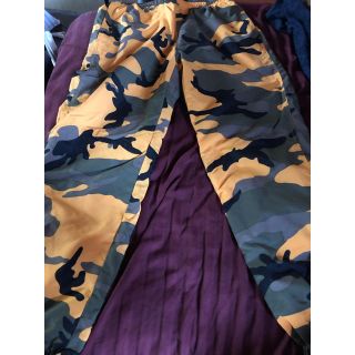 シュプリーム(Supreme)の supreme 17aw warm up pant yellow camo s(ワークパンツ/カーゴパンツ)