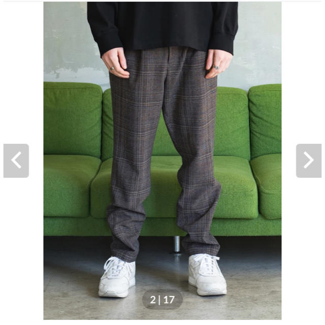 TAUPE Classical Check Easy Tapered Pants