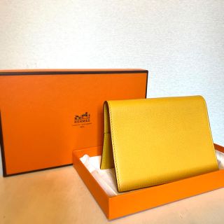 エルメス(Hermes)のHermes 手帳カバー、イエローカードケースにも　レア革小物新品(名刺入れ/定期入れ)