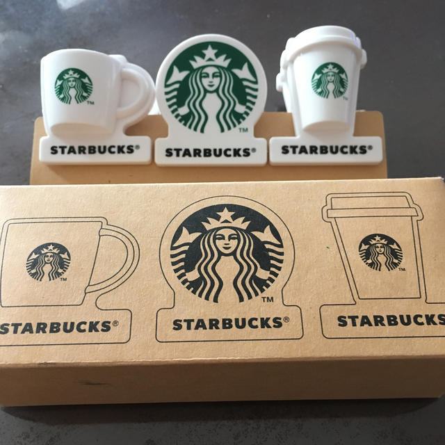 Starbucks Coffee(スターバックスコーヒー)のスターバックスクリップ3個セット インテリア/住まい/日用品の文房具(その他)の商品写真
