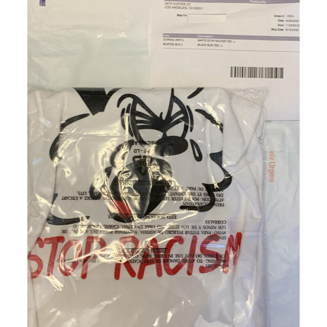 Supreme(シュプリーム)のgirl’s don’t cry WHITE STOP RACISM TEE L メンズのトップス(Tシャツ/カットソー(半袖/袖なし))の商品写真