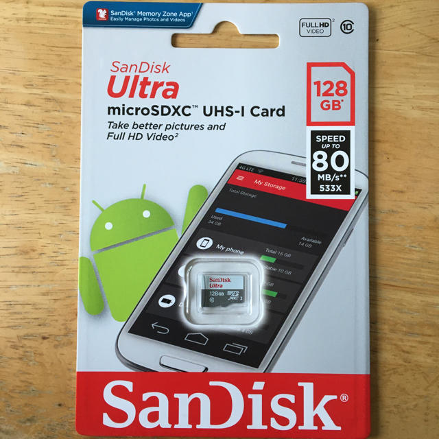 SanDisk(サンディスク)のSandisk  microSD 128GB スマホ/家電/カメラのスマホ/家電/カメラ その他(その他)の商品写真