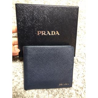 プラダ(PRADA)のPRADA サフィアーノ　二つ折り財布　メンズ(折り財布)