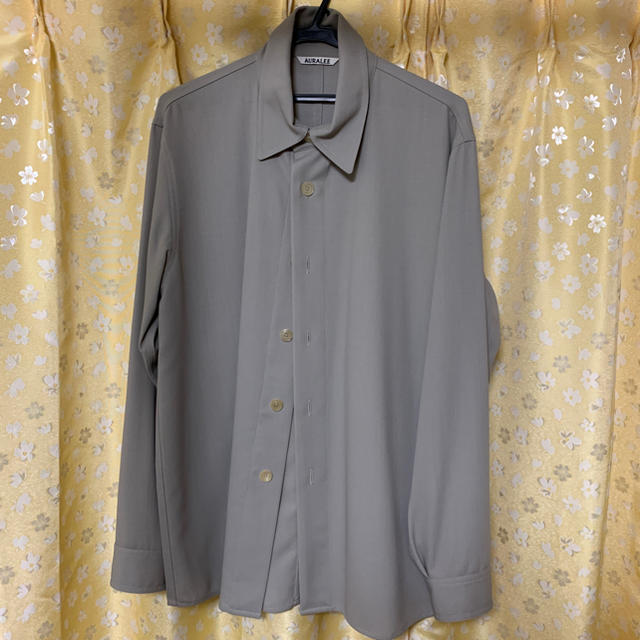 値下げ AURALEE HARD TWIST WOOL DOBBY SHIRT 1