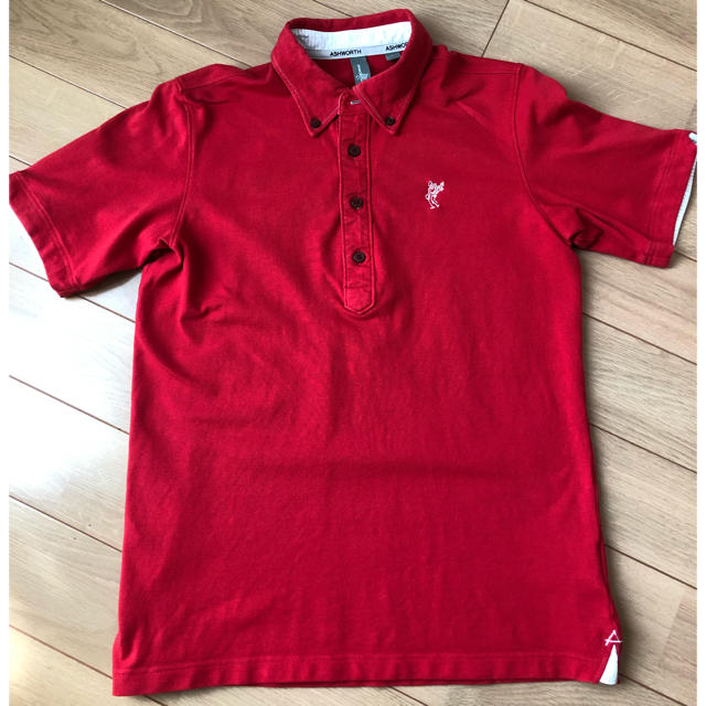 Ashworth(アシュワース)のアシュワース　メンズ　ポロシャツ　赤　ゴルフ スポーツ/アウトドアのゴルフ(ウエア)の商品写真