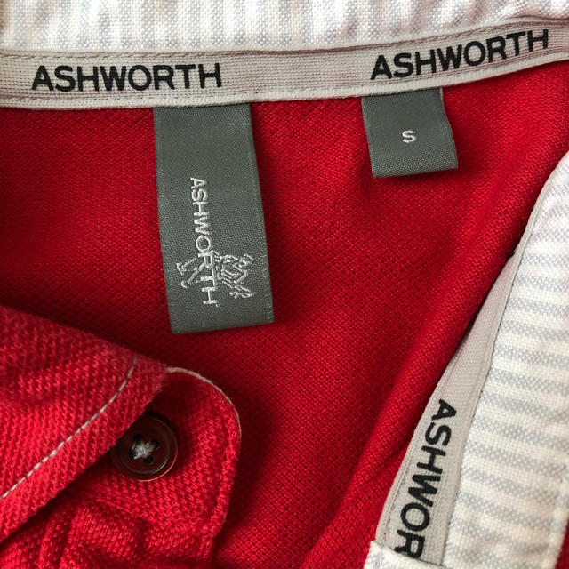 Ashworth(アシュワース)のアシュワース　メンズ　ポロシャツ　赤　ゴルフ スポーツ/アウトドアのゴルフ(ウエア)の商品写真