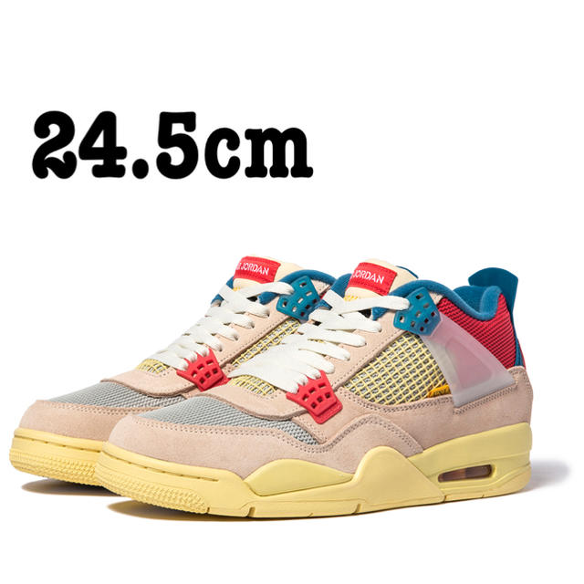 高い素材 RETRO JORDAN4 NIKE - NIKE UNION 24.5センチ スニーカー