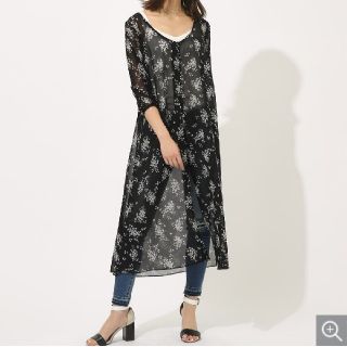 アズールバイマウジー(AZUL by moussy)の[AZUL by moussy] FLOWER SHIFFON GOWN(カーディガン)