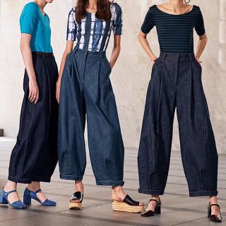 バーニーズニューヨーク(BARNEYS NEW YORK)の ちゃびん様専用〘RUMCHE〙Stitch Denim Form Pants(デニム/ジーンズ)