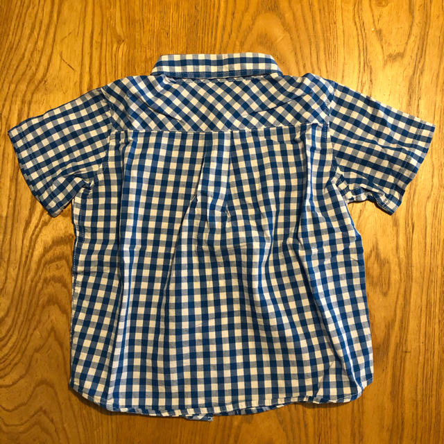 ギンガムチェックシャツ95 キッズ/ベビー/マタニティのキッズ服男の子用(90cm~)(ブラウス)の商品写真