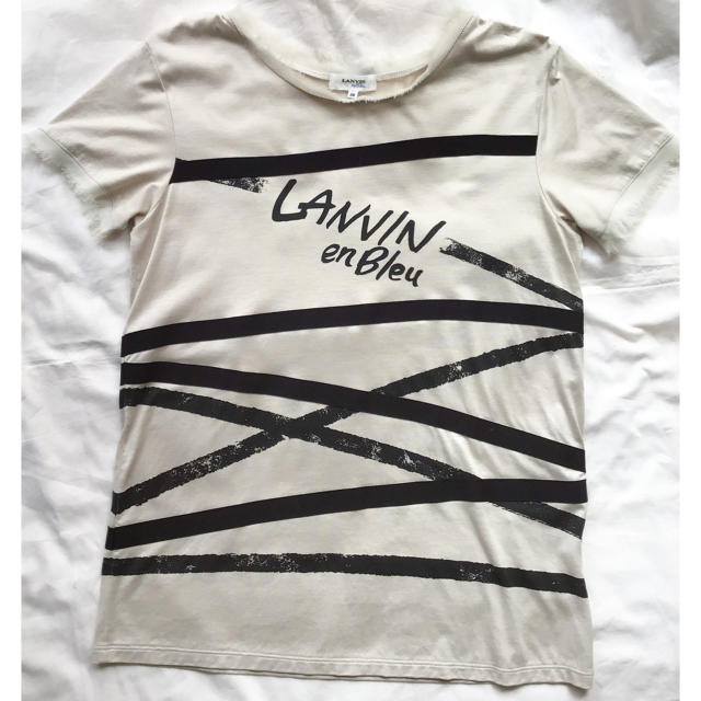 LANVIN en Bleu(ランバンオンブルー)の超美品！ランバンオンブルー リボンパール 3way Tシャツ ライトグレー 38 レディースのトップス(カットソー(半袖/袖なし))の商品写真