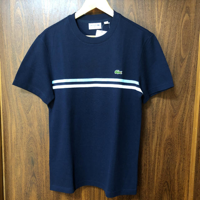 LACOSTE(ラコステ)のラコステ ボーダー鹿の子クルーネックTシャツ メンズのトップス(Tシャツ/カットソー(半袖/袖なし))の商品写真