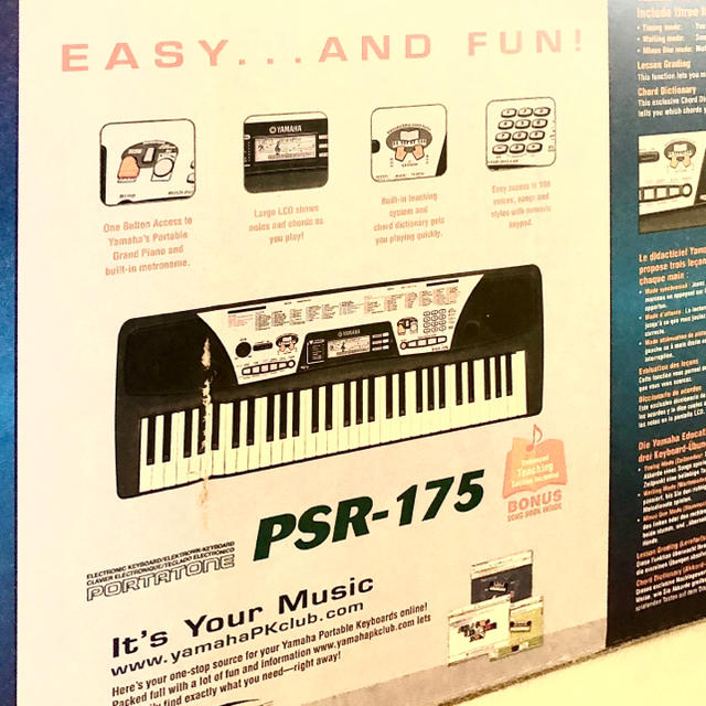 ヤマハ(ヤマハ)の【新品未使用・送料込】電子キーボード・ピアノ・楽器 YAMAHA PSR-175 楽器の鍵盤楽器(電子ピアノ)の商品写真