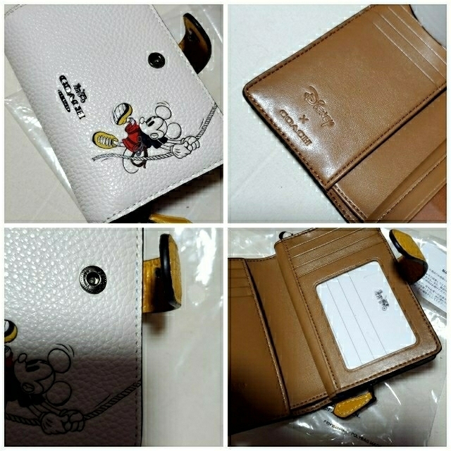 DISNEY X COACHミディアムコーナージップウォレットミッキーマウス 1