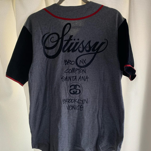 Stussy ベースボールシャツ グレー Mサイズ