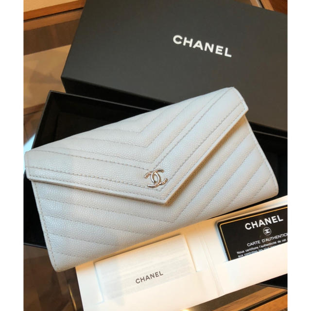 お得】 CHANEL 未使用シャネルシェブロン長財布♡ - 財布 - hpmh.semel