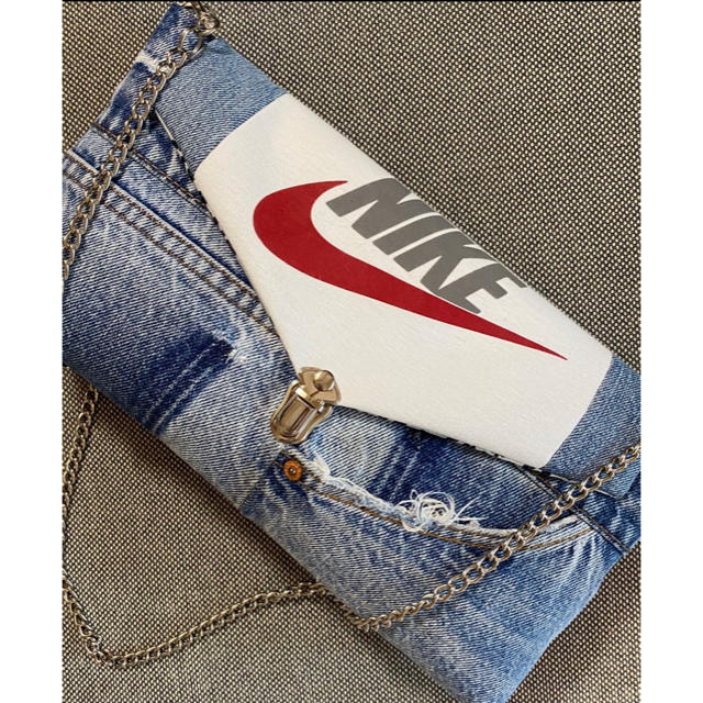 ハンドメイド_denim×NIKE_2wayリメイクバッグ