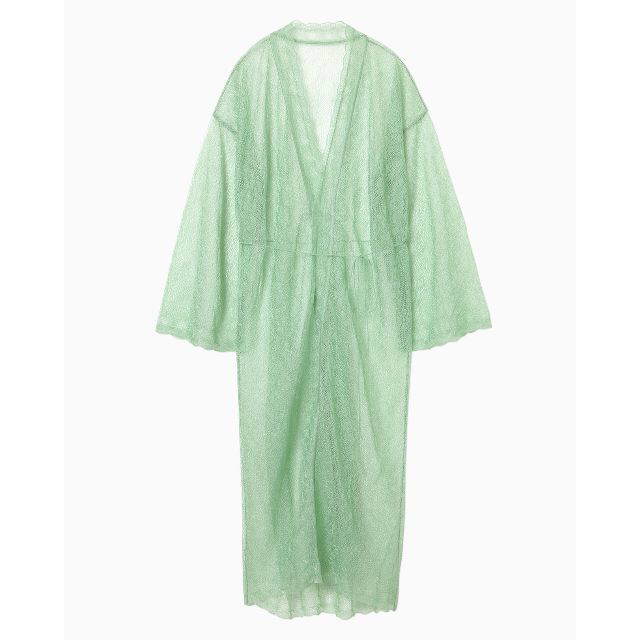 mame Wrapping Knit Gown - green