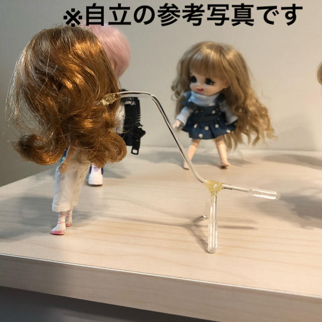 むーちゃんぷろっぷ　透明自立棒 ハンドメイドのぬいぐるみ/人形(その他)の商品写真