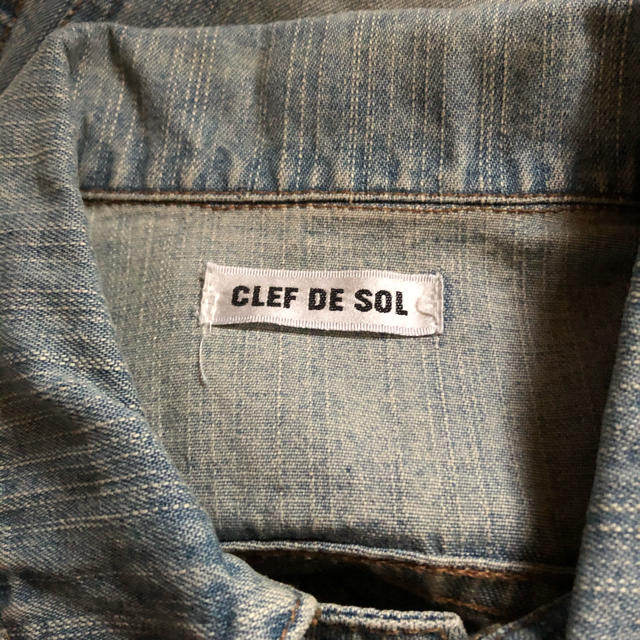 CLEF DE SOL(クレドソル)のダメージ加工 デニムジャンパー レディースのジャケット/アウター(Gジャン/デニムジャケット)の商品写真