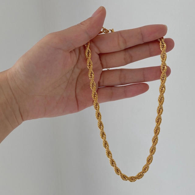 Ameri VINTAGE(アメリヴィンテージ)のTwist rope necklace 5mm No.480 レディースのアクセサリー(ネックレス)の商品写真