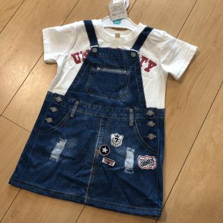 新品　ワンピース　女の子　95サイズ　見せ掛け(ワンピース)