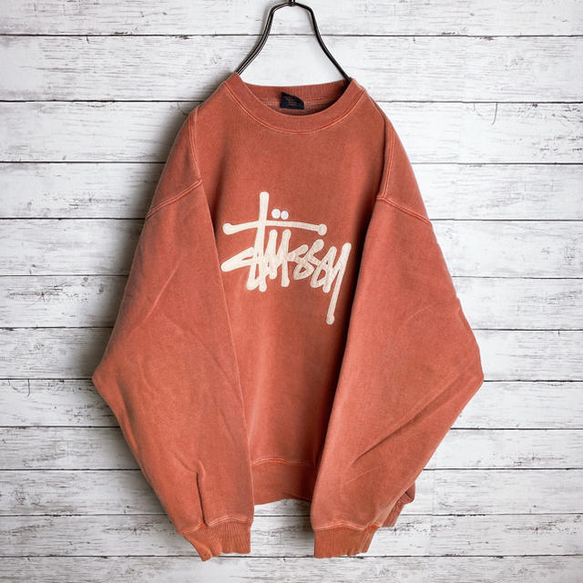 STUSSY(ステューシー)の【オススメ‼︎】STUSSY◎90s 紺タグ ストックロゴ刺繍 スウェット メンズのトップス(スウェット)の商品写真