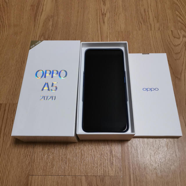【未使用品】OPPO A5 2020 ブルーモバイル ②