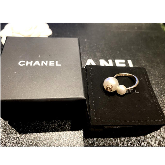 CHANEL 超美品　パール　ココマーク　リング