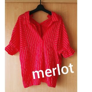 メルロー(merlot)のmerlot★ざっくり素敵なさらさらシャツ(シャツ/ブラウス(半袖/袖なし))