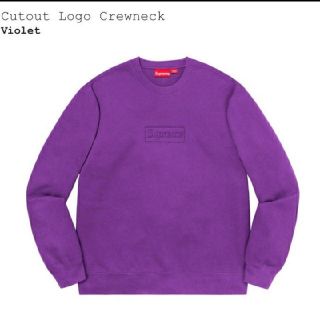 シュプリーム(Supreme)のSupreme Cutout Logo Crewneck Purple/XL(スウェット)