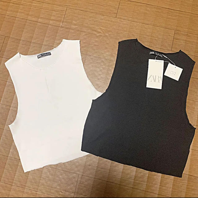 ZARA(ザラ)のZARA ザラ トップス ノースリーブ 2枚セット レディースのトップス(カットソー(半袖/袖なし))の商品写真